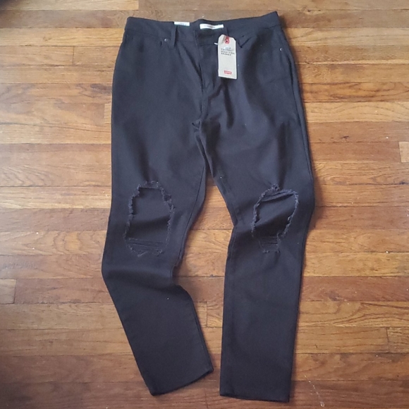 Levi' 721 High Rise Skinny Jeans: Busted Knees - Picture 2 of 8